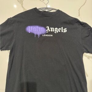 Palm Angels Black and Purple Tee